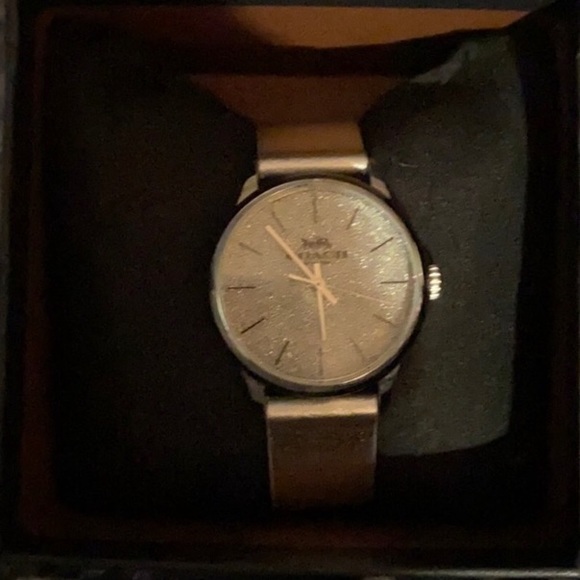 Coach Perry metallic silver and glitter face watch - Picture 6 of 8